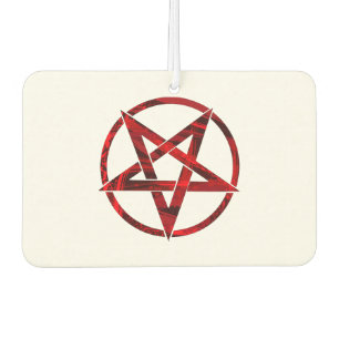 Désodorisant Pour Voiture Pentagramme du Diable Rouge