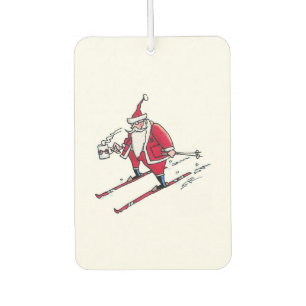 Désodorisant Pour Voiture Père Noël Skiing voiture air freshener