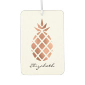 Désodorisant Pour Voiture Personalized faux rose gold foil pineapple (Devant)