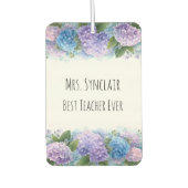 Désodorisant Pour Voiture Personalized Hydrangea Teacher Thank You (Devant)
