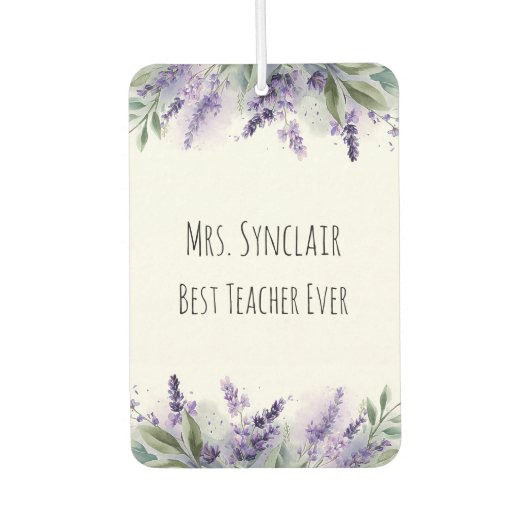 Désodorisant Pour Voiture Personalized Lavender Flowers Teacher Appreciation (Devant)