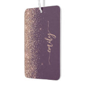 Désodorisant Pour Voiture Personalized Purple Rose Gold Glitter (Gauche)