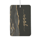 Désodorisant Pour Voiture Personalized Signature Black Gold Agate (Devant)