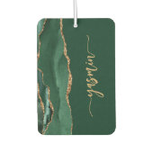 Désodorisant Pour Voiture Personalized Signature Emerald Green Gold Agate (Devant)