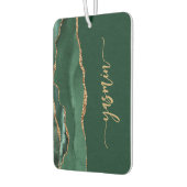 Désodorisant Pour Voiture Personalized Signature Emerald Green Gold Agate (Gauche)