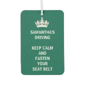 Désodorisant Pour Voiture Personnalisé Funny Conserver calme Emerald Green C (Devant)