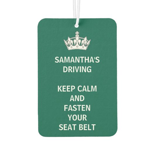 Désodorisant Pour Voiture Personnalisé Funny Conserver calme Emerald Green C (Dos)