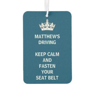 Désodorisant Pour Voiture Personnalisé Funny Garder Calme Blue Driving