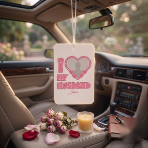 Désodorisant Pour Voiture Personnalisé J'aime mon mari – Ajouter une photo e
