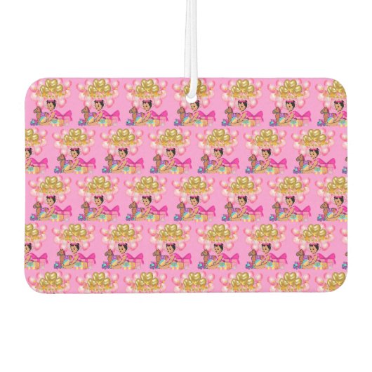 Désodorisant Pour Voiture Petite fille en rose (Devant)