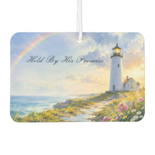 Désodorisant Pour Voiture Phare Arc-en-Ciel Aquarelle Côtière