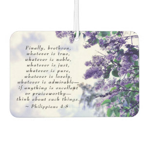 Désodorisant Pour Voiture Philippiens 4:8 Quoi que soit Pure Bible Verse