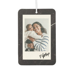 Désodorisant Pour Voiture Photo d'amour personnalisable en noir et blanc est