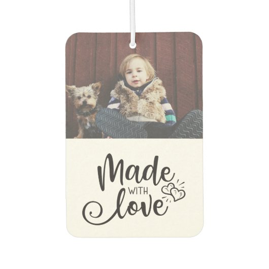 Désodorisant Pour Voiture Photo de Custo | Fait avec amour (Devant)