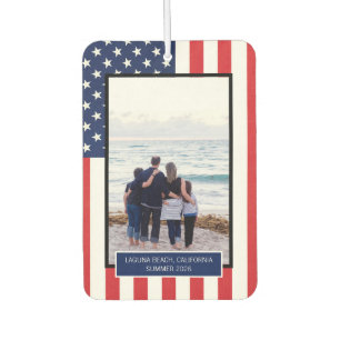 Désodorisant Pour Voiture Photo de drapeau américain patriotique personnalis
