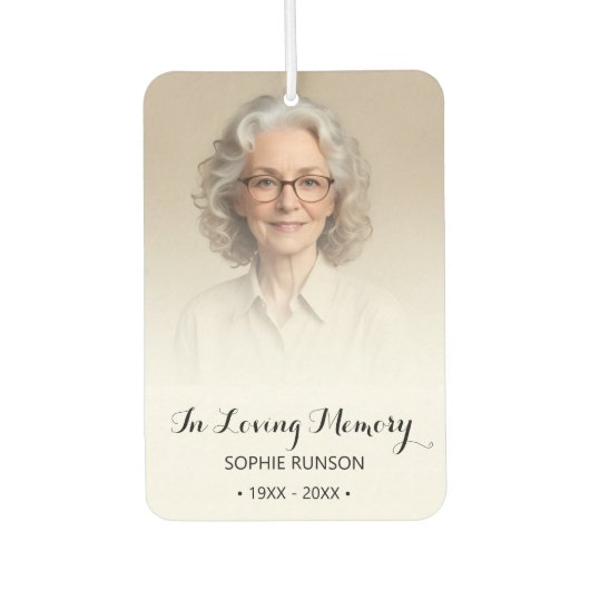 Désodorisant Pour Voiture Photo en mémoire d'amour (Devant)