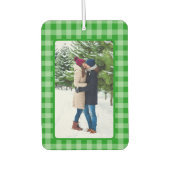 Désodorisant Pour Voiture Photo on Green Gingham Plaid (Devant)
