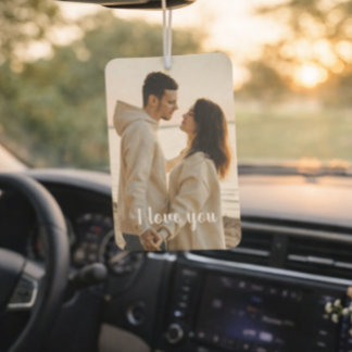 Désodorisant Pour Voiture Photo personnalisable 'Je t'aime' pour la Saint-Va