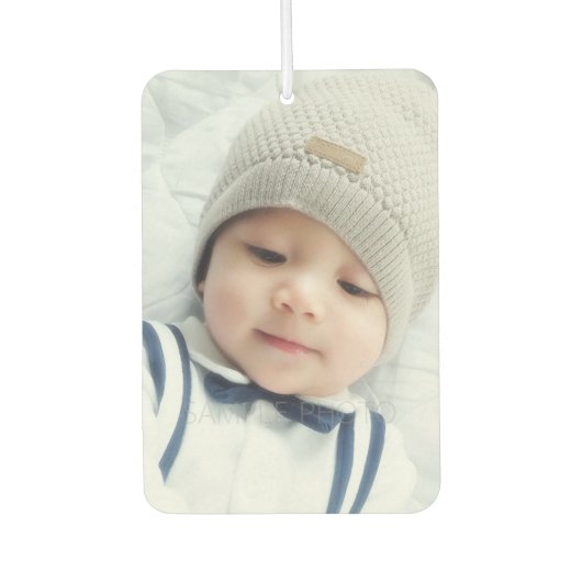 Désodorisant Pour Voiture Photo personnalisée avec monogramme et nom (Devant)