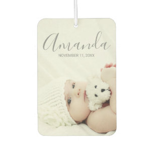 Désodorisant Pour Voiture Photo personnalisée avec nom et texte personnalisé