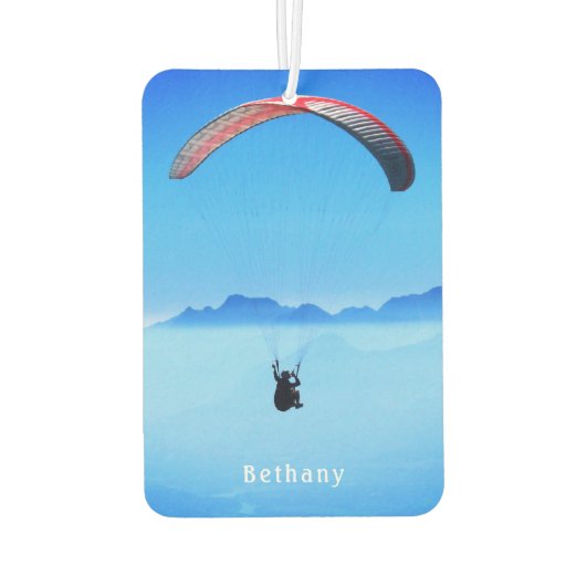 Désodorisant Pour Voiture Photo Simple Parapente Avec Ciel Bleu (Dos)