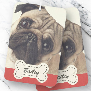 Désodorisant Pour Voiture Photos d'animaux de compagnie sur le chien Nom d'o