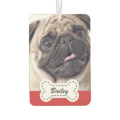 Désodorisant Pour Voiture Photos d'animaux de compagnie sur le chien Nom d'o (Dos)