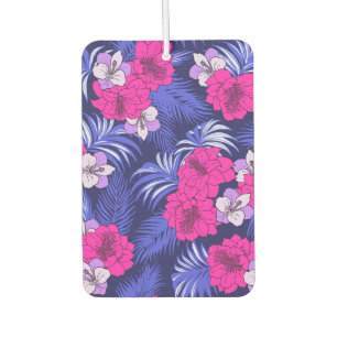 Désodorisant Pour Voiture Pink & Purple Tropical - Un design hibiscus lumine