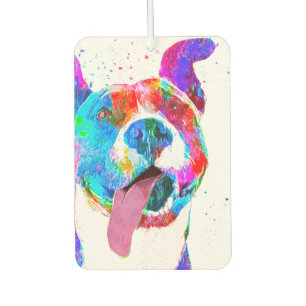 Désodorisant Pour Voiture Pit Bull Terrier Coloré Pop Art