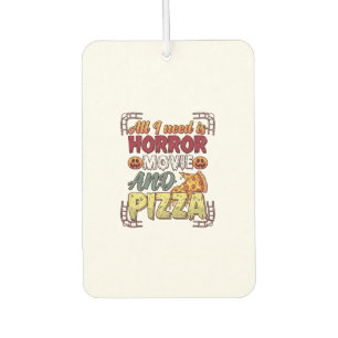 Désodorisant Pour Voiture Pizza Film d'Horreur Halloween Citrouille Crâne Tr