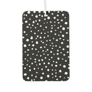 Désodorisant Pour Voiture Points dalmatiens, Zones dalmatiennes, Noir et Bla