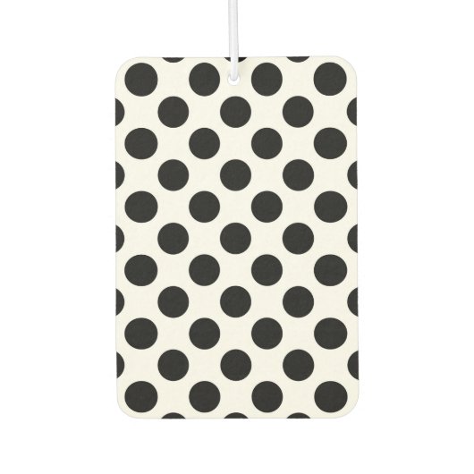 Désodorisant Pour Voiture Pois, Motif Polka Dot, noir et blanc (Devant)