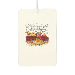Désodorisant Pour Voiture Poodé Citrouille Camion Vintage Thanksgiving Funny
