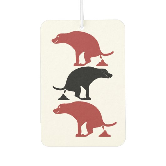 Désodorisant Pour Voiture Pooping Chiens (Devant)