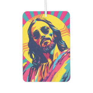Désodorisant Pour Voiture Pop Art Cool Jésus