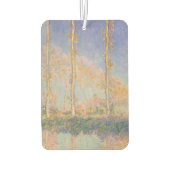 Désodorisant Pour Voiture Poplars, impressionist landscape, Claude Monet (Dos)
