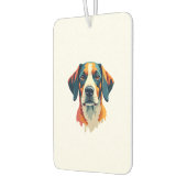 Désodorisant Pour Voiture Portrait de chien coloré vintage style pop art Il (Gauche)