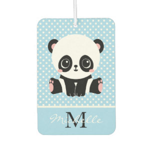 Désodorisant Pour Voiture Pot Polka personnalisé Monogram Cute Panda