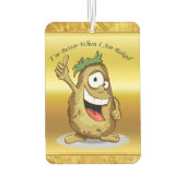 Désodorisant Pour Voiture Potates de caractère avec poils verts (Dos)