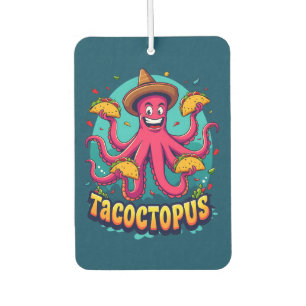 Désodorisant Pour Voiture Poulpe de Taco Drôle Dessin Animé Pun Nourriture