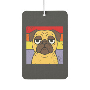Désodorisant Pour Voiture Pug Vintage Sarcastique Drôle Amateur de Chien Hum