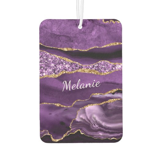 Désodorisant Pour Voiture Purple Gold Parties scintillant Air Freshener avec (Dos)