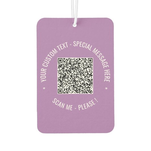 Désodorisant Pour Voiture QR Code Scan Info Texte Air Freshener Choisir la c (Dos)