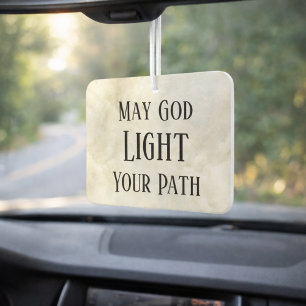 Désodorisant Pour Voiture Que Dieu Éclaire Votre Chemin Voyage Sécuritaire C