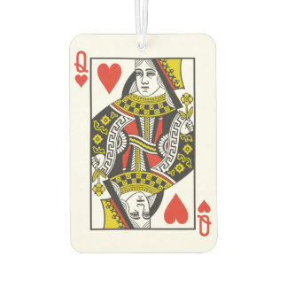 Désodorisant Pour Voiture Queen of Hearts Jouer des cartes