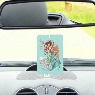 Désodorisant Pour Voiture Queue Turquoise de sirène d'Imaginaire