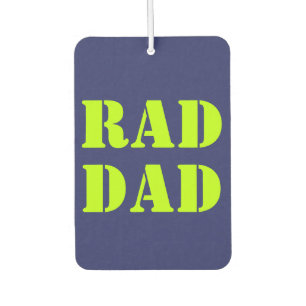 Désodorisant Pour Voiture Rad Papa néon vert marine bleu typographie moderne