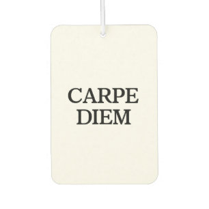 Désodorisant Pour Voiture Rafraîchiseur d'air de voiture blanc Carpe Diem