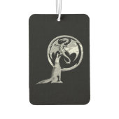 Désodorisant Pour Voiture Rafraîchiseur d'air de voiture noir Wolf et Dragon (Dos)