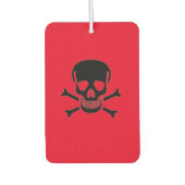 Désodorisant Pour Voiture Rafraîchiseur d'air de voiture rouge crâne noir (Devant)